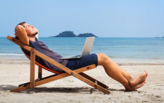 smart working in spiaggia