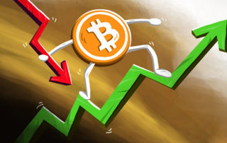 moneta bitcoin con arrow