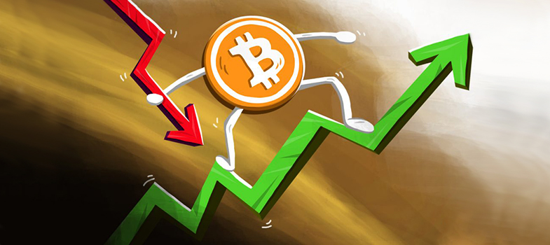 moneta bitcoin con arrow