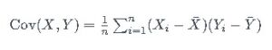Formula covarianza