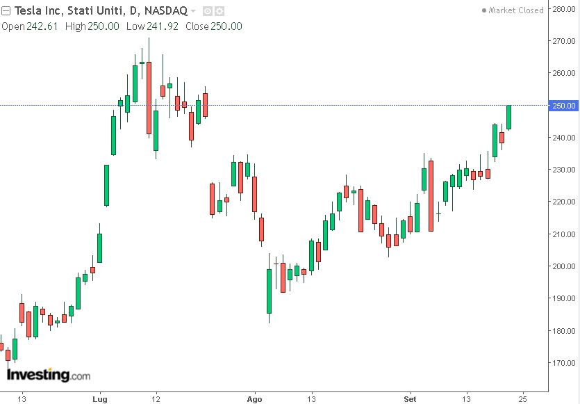 chart Tesla 24-09-2024