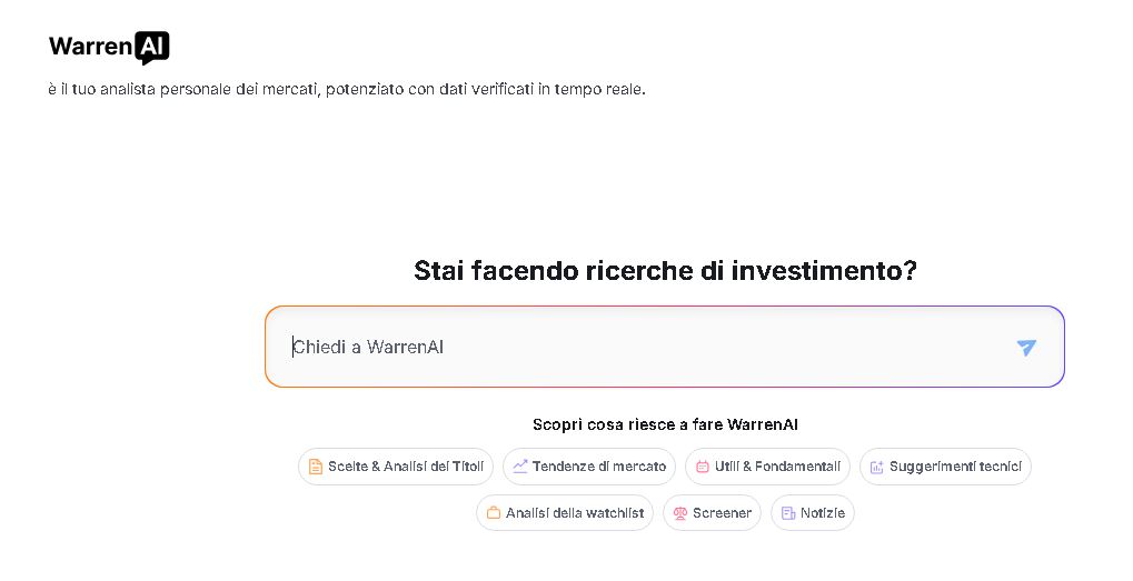 Come si presenta il warrenAI