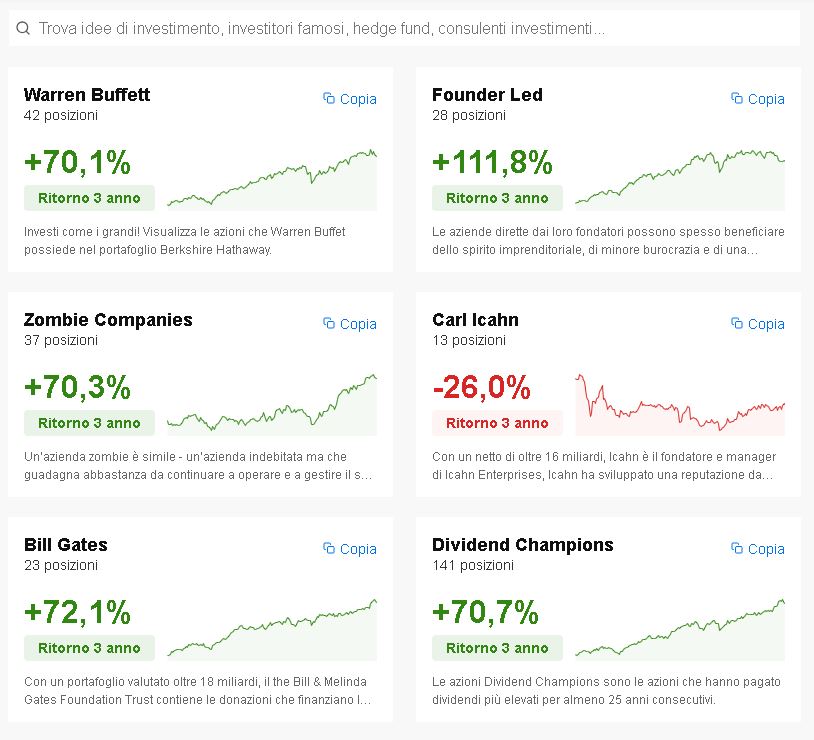 idee dei grandi investitori