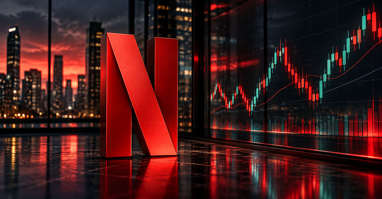 Netflix emblem and market volatility netflix azioni trimestrale